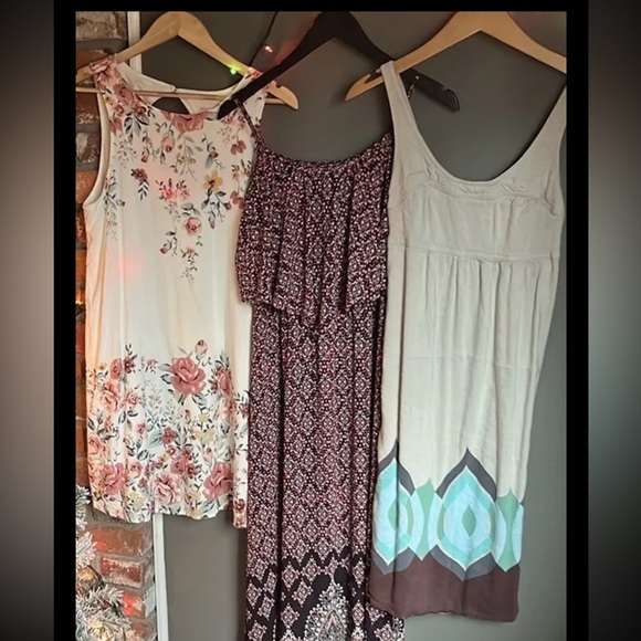 Sundresses Lot Of 3 Small /Medium~ Midi ~Maxi ~Sleeveless ~ Lightweight - Picture 2 of 15